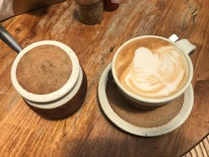 Soy cappuccino  at The Old House  in Karnataka