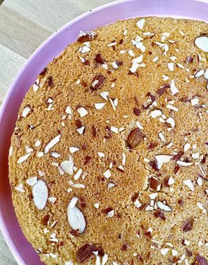 Plant-based almond cake  at Asiga in Guam