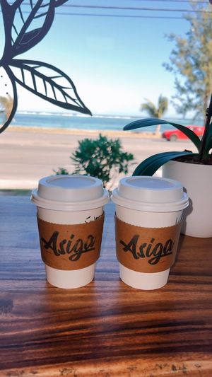 They have teas and latte with your choice of plant milk!  at Asiga in Guam