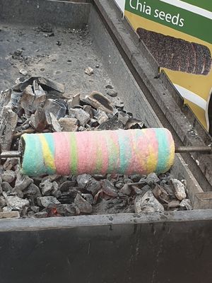 Vegan unicorn chimney cake before.... at Kürtós Legenda in Budapest
