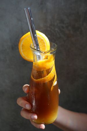 Orange coffee spritzer at Eat.Co in Ubud