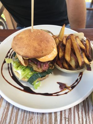 Beetroot burger  at Eat.Co in Ubud