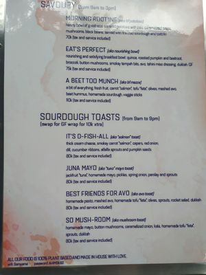 Menu 4 at Eat.Co in Ubud