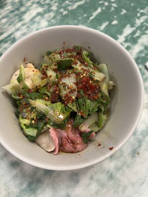 Spicy dumpling mix  at Lái Xīn SùShí 來欣素食手工水餃 in Taipei