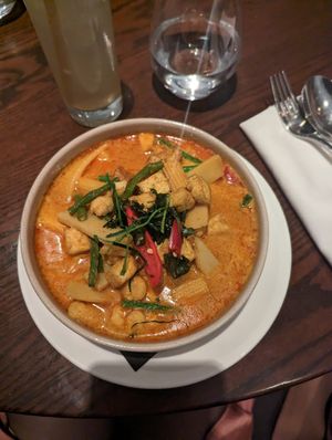 Yellow tofu curry at Siam in Montreal