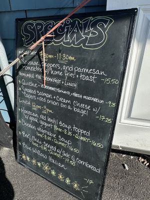 Specials 10.8.23  at The Blue Willow in Wellfleet