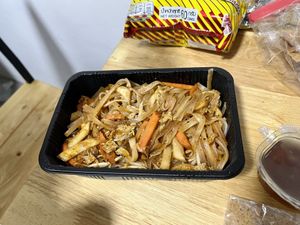 Noodle dish   at Vegan Center Cafe in Vientiane