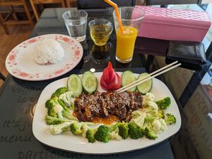 Vegan Duck Stake at Vegan Center Cafe in Vientiane