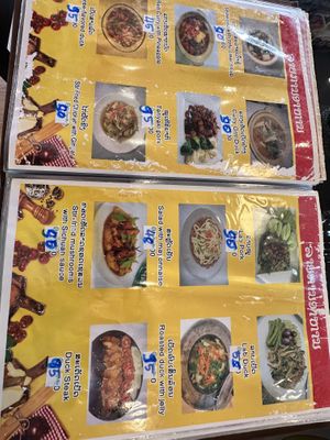 Menu options   at Vegan Center Cafe in Vientiane