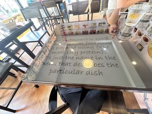 Vegan disclaimer   at Vegan Center Cafe in Vientiane