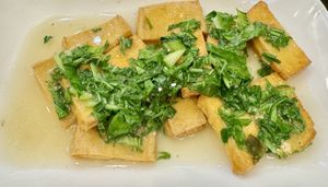 Tofu dish  at Vegan Center Cafe in Vientiane