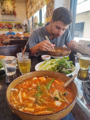 Sukiyaki at Vegan Center Cafe in Vientiane