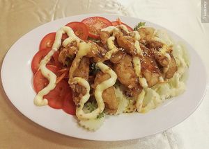 Salad at Vegan Center Cafe in Vientiane