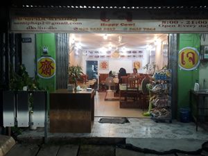 Outside Cafe at Vegan Center Cafe in Vientiane