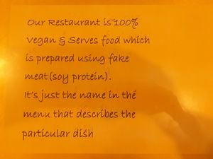 Don't be put off by 'meat' in dishes at Vegan Center Cafe in Vientiane