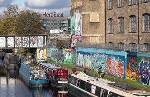 VIEWS OF THE CANAL at The Green Grill - Hackney Wick in East London