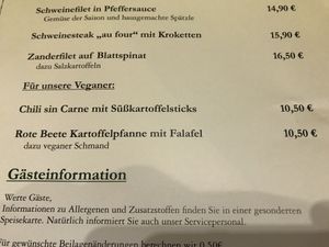 Menu october 2020 at Gaststätte in Oderwitz