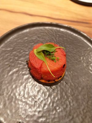 Tomato tatin at Xavier Pellicer in Barcelona