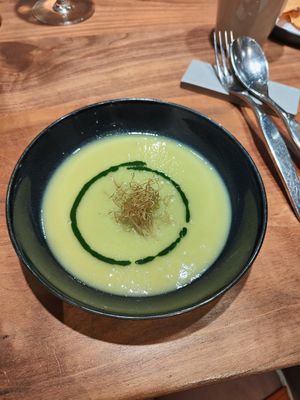 Puerro en crema at Xavier Pellicer in Barcelona