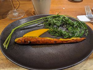 Rosted carrot at Xavier Pellicer in Barcelona