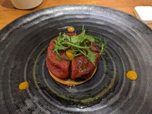 Roasted tomato, quite delicious at Xavier Pellicer in Barcelona