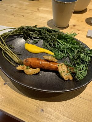 Zanahoria con heura at Xavier Pellicer in Barcelona