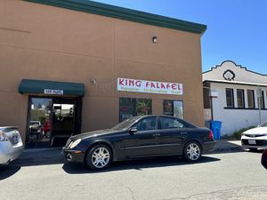 Entrance; There’s a dirt lot for parking nearby   at King Falafel in Sebastapol