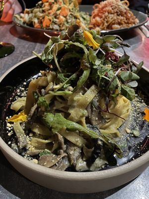 Mushroom pasta  at Don Vegan in Quebec