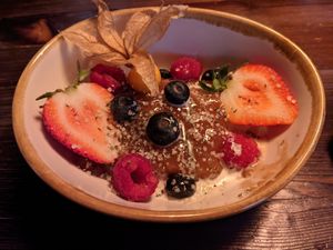 Poor man's pudding at Don Vegan in Quebec