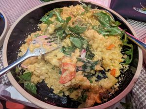 Risotto at Don Vegan in Quebec