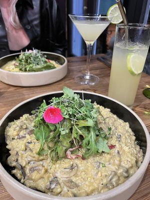 Mushroom risotto   at Don Vegan in Quebec