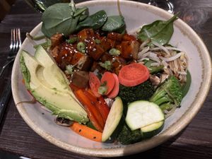 Korean bowl  at Don Vegan in Quebec