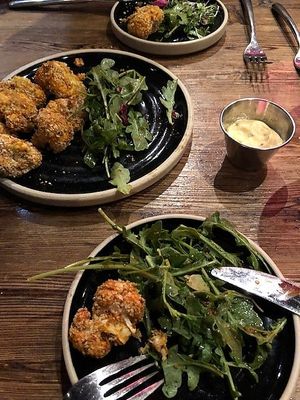 Cauliflower bites in panko at Don Vegan in Quebec