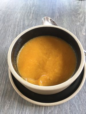 Carrot soup   at Don Vegan in Quebec