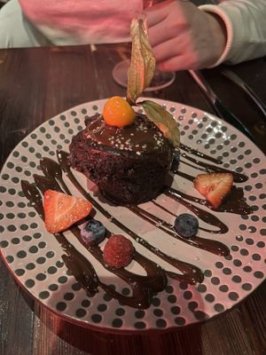 Chocolate cake  at Don Vegan in Quebec