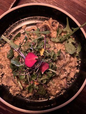 Mushroom risotto   at Don Vegan in Quebec