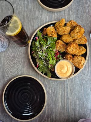 Cauliflower popcorn at Don Vegan in Quebec