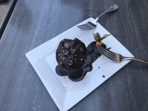 Chocolate Cake at Don Vegan in Quebec
