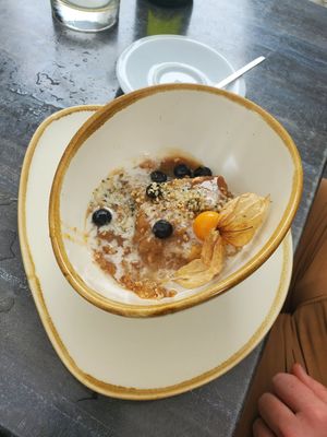 Poor man's pudding dessert at Don Vegan in Quebec