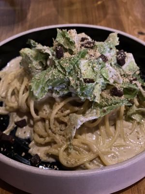 Pâte carbonara  at Don Vegan in Quebec
