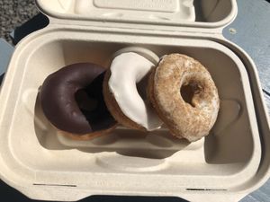 Churro, maple, and chocolate  at Maui Ono Donuts in Kihei
