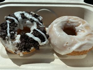 Vanilla with Oreo and plain vanilla  at Maui Ono Donuts in Kihei