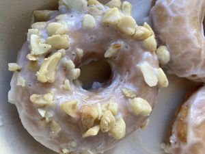 Vanilla with macadamia nuts at Maui Ono Donuts in Kihei