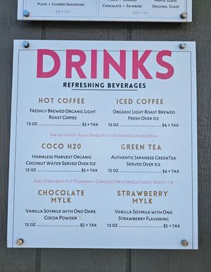 Drinks at Maui Ono Donuts in Kihei