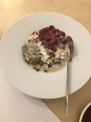 Oatmeal with coconut milk at Erti Kava in Tbilisi