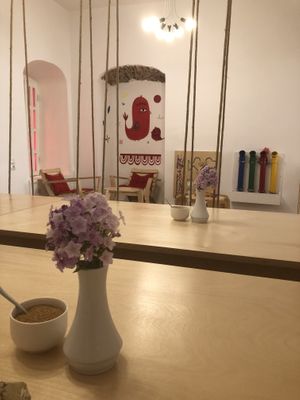 Cosy interior at Erti Kava in Tbilisi