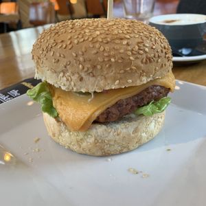 Vegan breakfast burger  at The Breakfast Club - Sloterdijk in Amsterdam