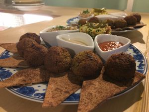 Falafel portion at Pernera in Patmos
