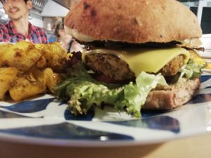 Mushroom Burger  at Pernera in Patmos