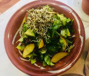 One of many big salads - so good! at Pernera in Patmos